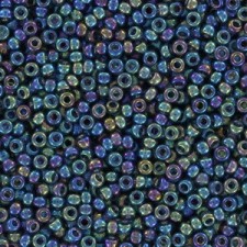 Miyuki rocailles Perlen 11/0 - Transparent metallic Iris Teal Luster 11-2459